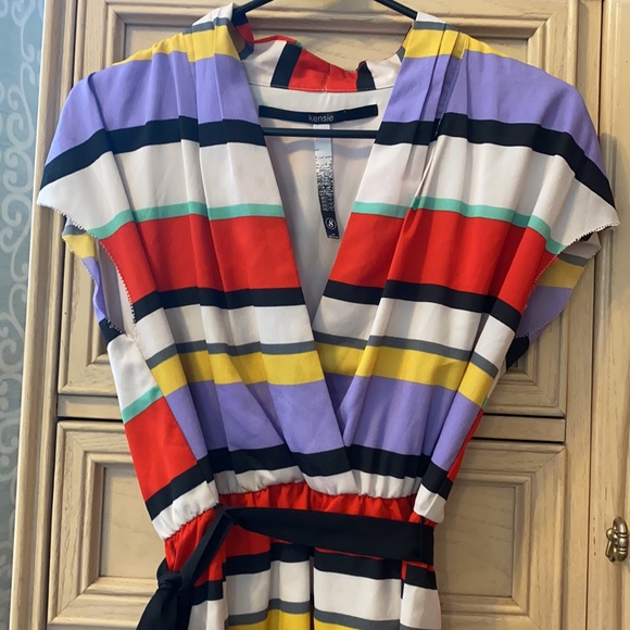 Kensie Striped Dress - Picture 1 of 8